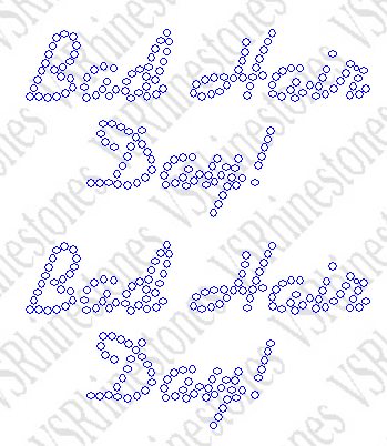 Bad Hair Day (2) Rhinestone Transfer